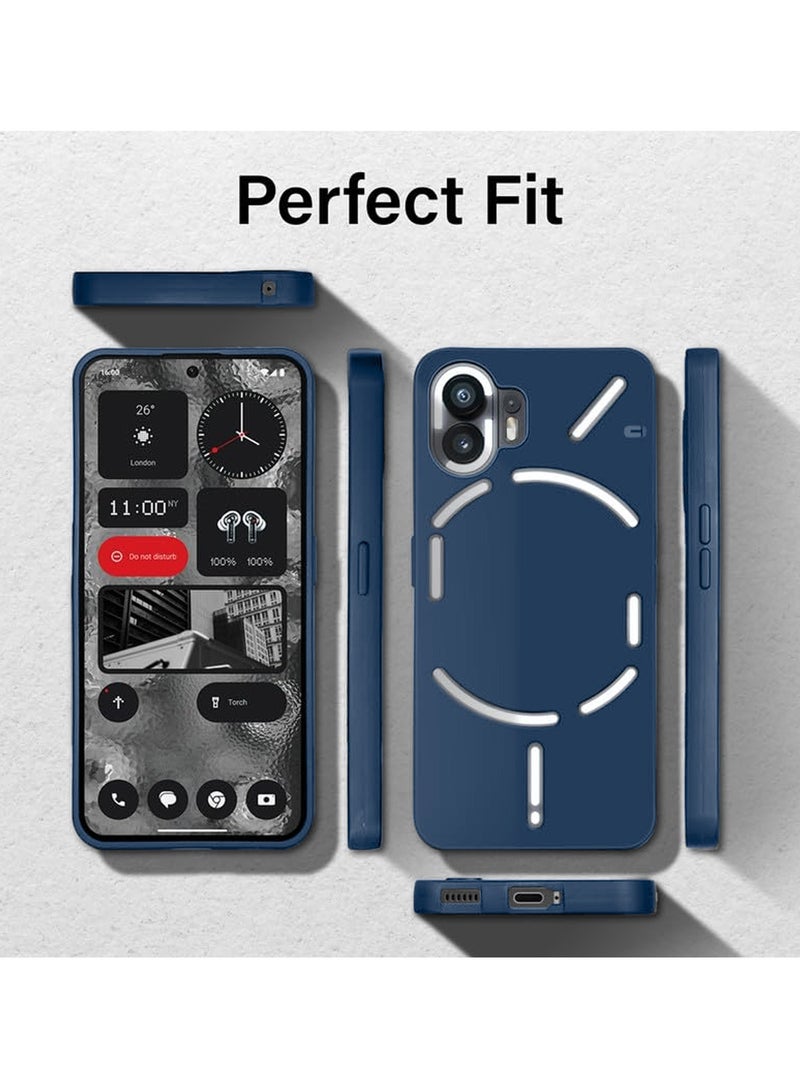 Wtech Liquid Silicone Ultra Thin TPU Phone Case Cover For Nothing Phone (2) 5G 2023 Navy Blue - Image 3