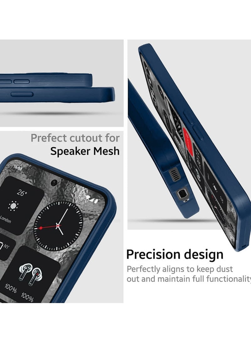 Wtech Liquid Silicone Ultra Thin TPU Phone Case Cover For Nothing Phone (2) 5G 2023 Navy Blue - Image 4