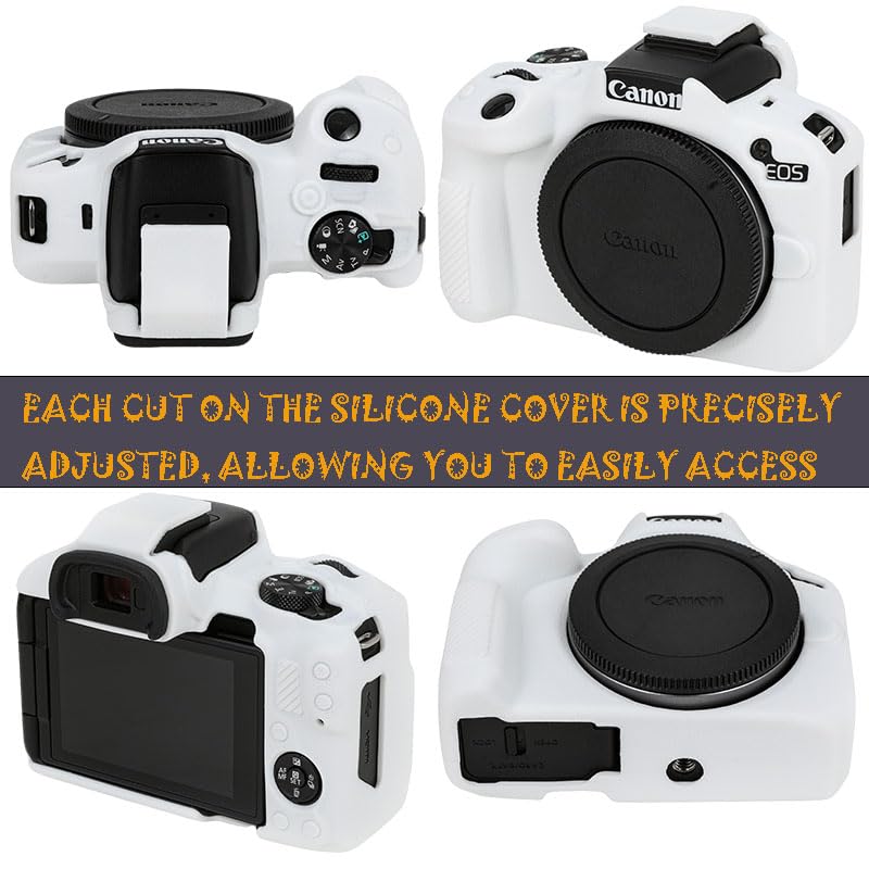 AEXUTDA Case for R50, R50 Camera Silicone Protective Case, Lightweight, Anti-Scratch Slim Fit Soft Skin, R50 Accessories - White - Image 2