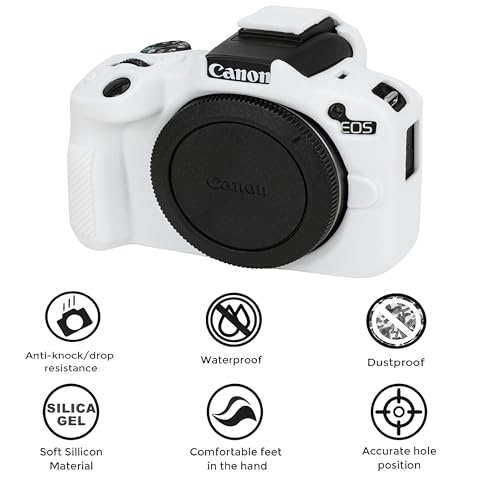 AEXUTDA Case for R50, R50 Camera Silicone Protective Case, Lightweight, Anti-Scratch Slim Fit Soft Skin, R50 Accessories - White - Image 3