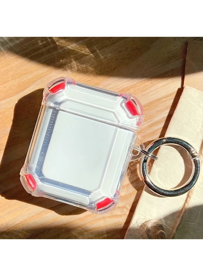 Red Shockproof Protective Case For Airpods 1 2 With Clear TPU For Maximum Audio Clarity - Image 1