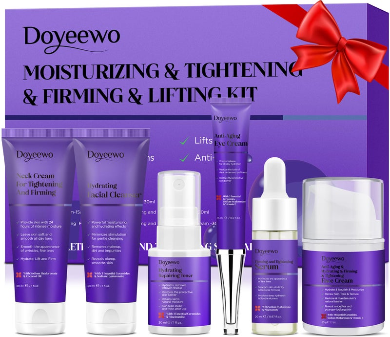 Skin Care SetProfessional Womens Teens Tighten Lift Firm SkincareHydrate AntiAging Facial Skin Care Routine Kit Travel Gift SetBirthday Christmas Secret Santa Gifts for Women Teenage Girl Wife Mom