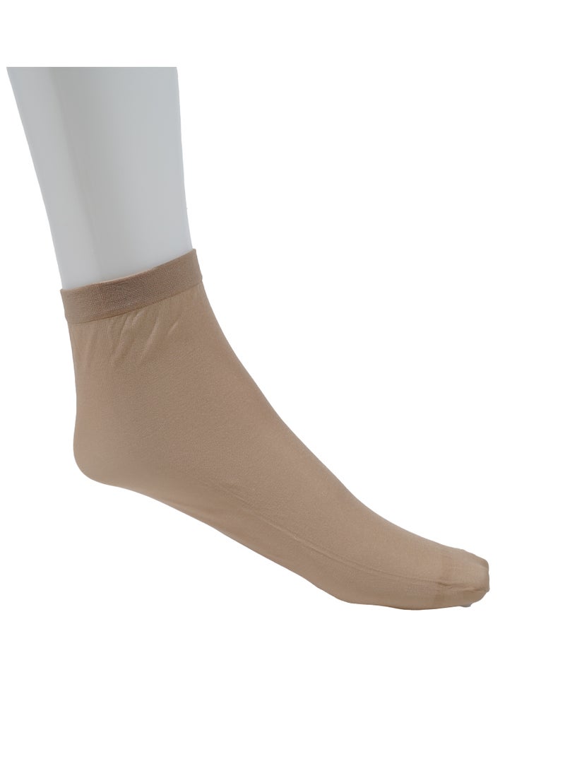 Alsamah Socket Crepe Socks, Ankle-length socks,  semi-sheer 40Den, Matt look Velvet Touch, Reinforced Toe. 2-Pack  - Image 2