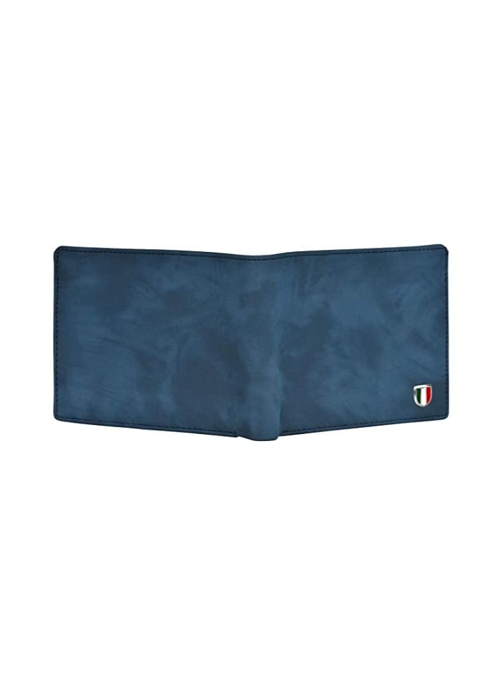 Giovanny BLUSHD01 Blue Suade Leather Wallet for Men - Image 5