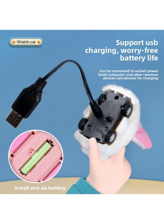Children's Toys Remote Control Car Watch SUB Charging Light Plush White Rabbit Night Market Stall Toy Supply-Color:390-6 Watch Remote Control Car 【red】 + Screwdriver + 1 Section No. 7 - Image 5
