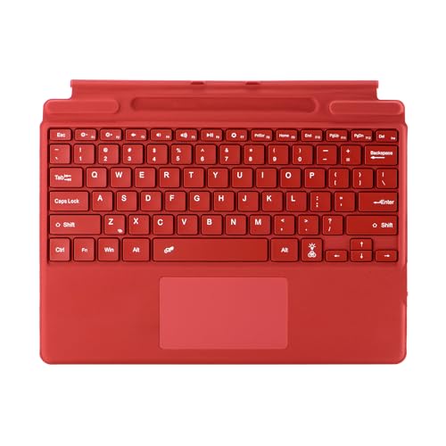 Zoof Keyboard for Microsoft Surface Pro Copilot+ (11th Edition) / Pro 11 / Pro 10/9 / 8 / X, 13 inch, Detachable Type Cover with Touchpad, 7-Color Backlit & Pen Holder (Red) - Image 1