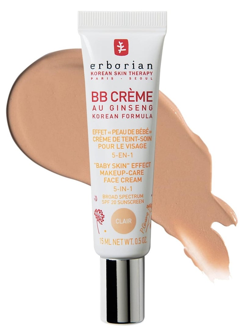 erborian - Erborian BB Cream with Ginseng SPF – 15ml, Clair ,Lightweight Buildable Coverage & Soft Matte Finish - Image 1
