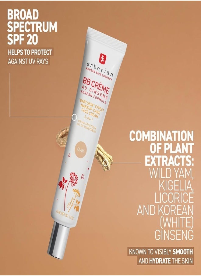 erborian - Erborian BB Cream with Ginseng SPF – 15ml, Clair ,Lightweight Buildable Coverage & Soft Matte Finish - Image 1