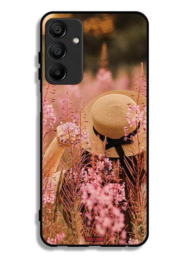 Tolwak Samsung Galaxy A15 5G Protective Case Cover Hat Girl In Flowers - Image 1
