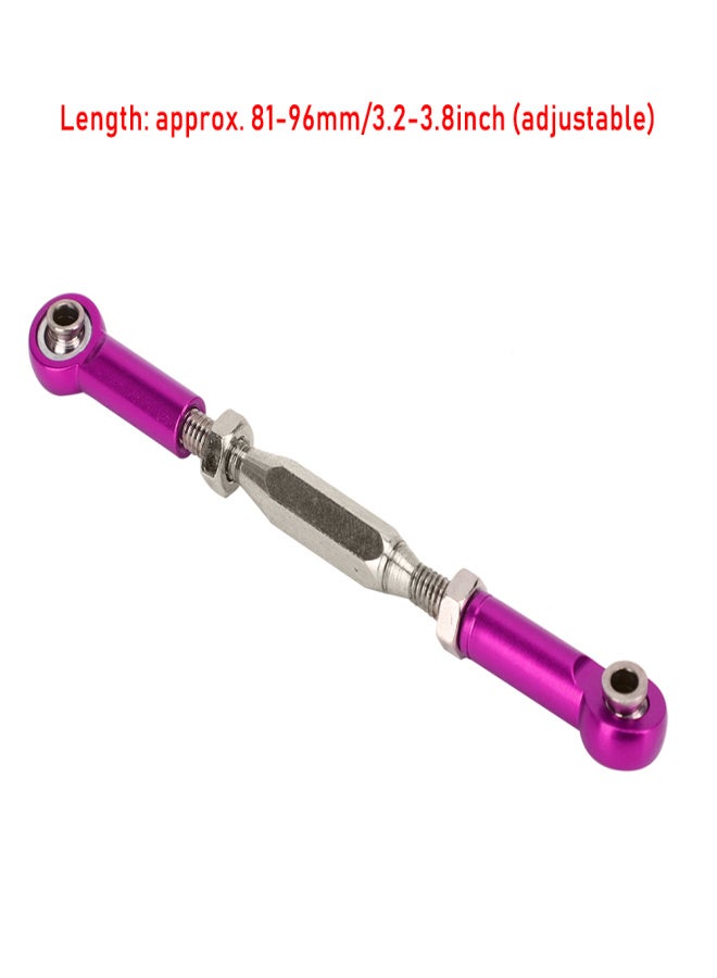 6 pcs 81mm Adjustable Aluminum Servo Links Tie Rod Set for RC Car Accessoriespurple - Image 2