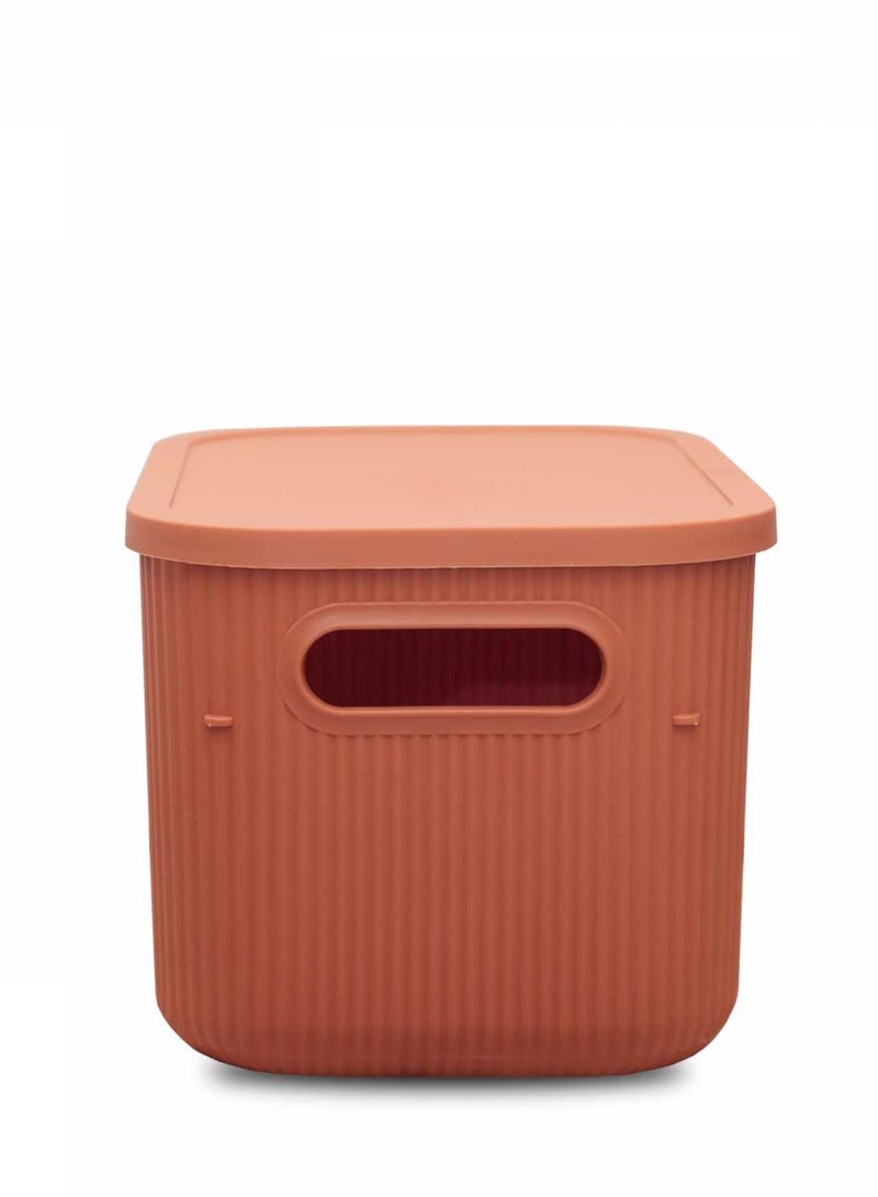 Soft Terracotta-Colored Multi-Purpose Organizer Box (6.2L) - Image 1