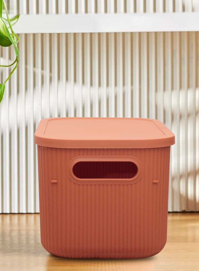 Soft Terracotta-Colored Multi-Purpose Organizer Box (6.2L) - Image 2