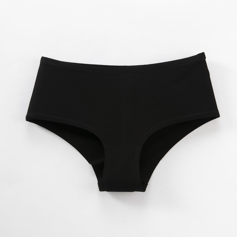 Anti-Chafe Full Cotton Ladies Panties 7-Black - Image 1