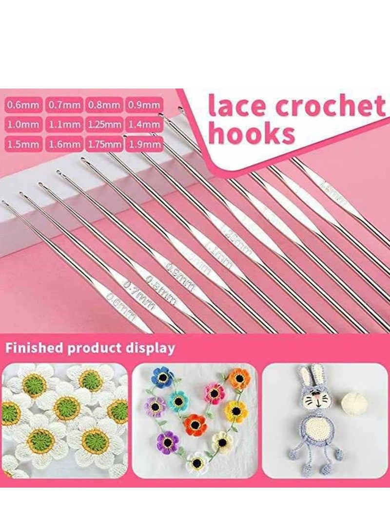 WALALLA 127-piece crochet set, Crochet Kits for Beginners Adults Include Yarn Ergonomic Crochet Hooks Needle Crochet Starter Kits Knitting Craft, Multicolor - Image 4
