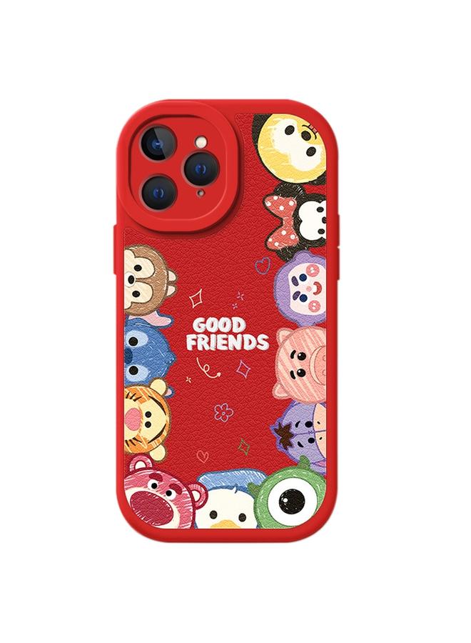 S-TOP Case For iPhone 11 Pro Max Lamb Leather Texture New Year Design Full Coverage Phone Case - Image 1