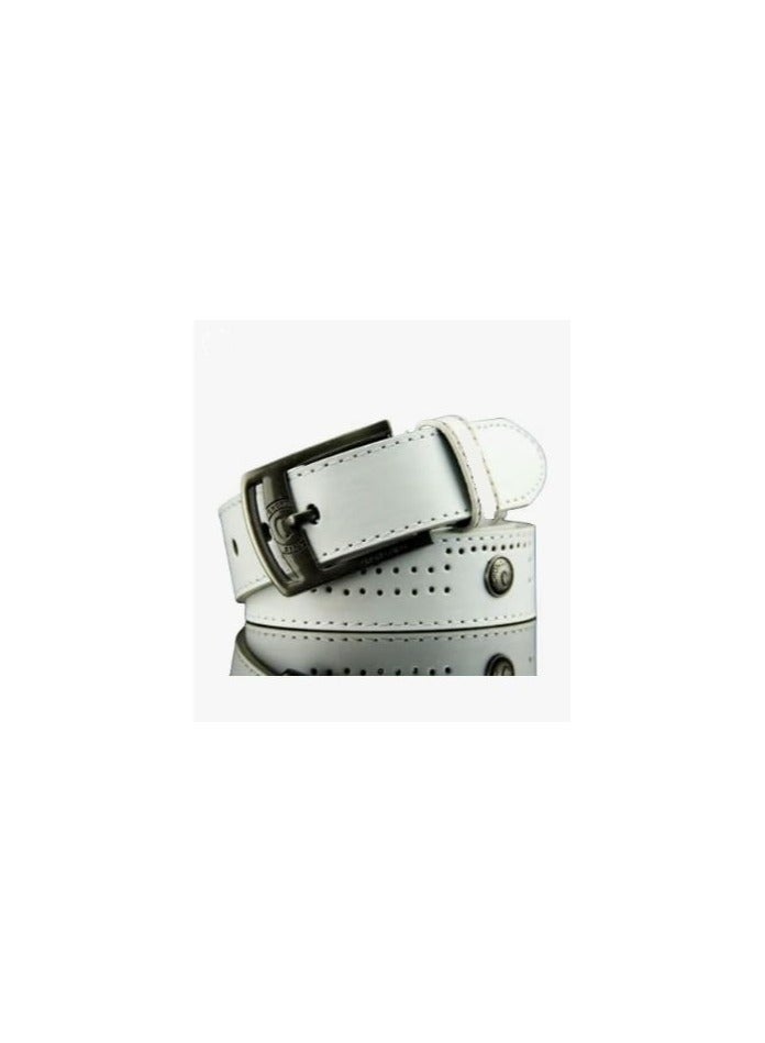 An elegant men's belt made of 100% genuine leather, durable and of high quality, with a buckle made of high-quality metal that is resistant to rust and cracks and does not change color. - Image 1