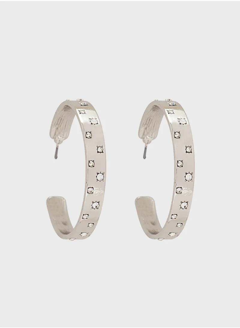 ELLA Diamante Hoop Earrings