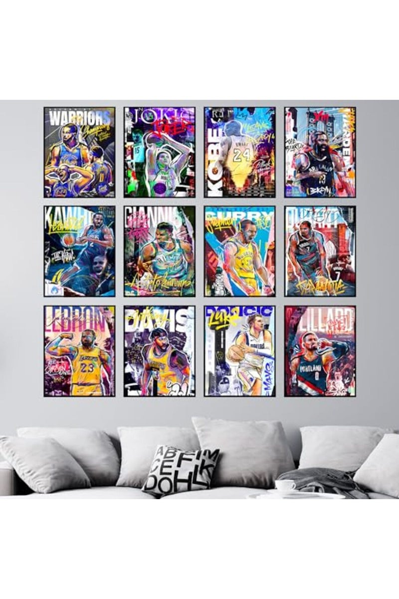 BigWig Prints Basketball Posters - Nba Posters, Basketball Room Decor, Nba Room Decor, Steph Curry, Kobe Bryant Wall Art, Kevin Durant, Lebron Wall Art, Warriors, Lakers - Unframed Set of 12 (8x10) - Image 5