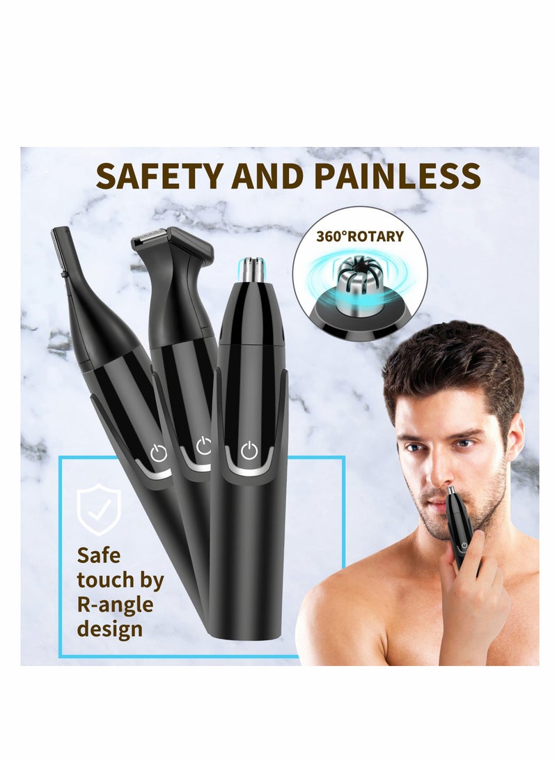 SYOSI Rechargeable Nose Trimmer for Men and Women Ear and Nose Hair Trimmer Professional Painless Eyebrow & Facial Hair Trimmer Nasal Hair Clippers Waterproof Dual Edge Blades Easy Cleansing - Image 3
