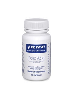Pure Encapsulations Folic Acid ; Hypoallergenic Dietary Supplement ; 60 Capsules  - Image 1