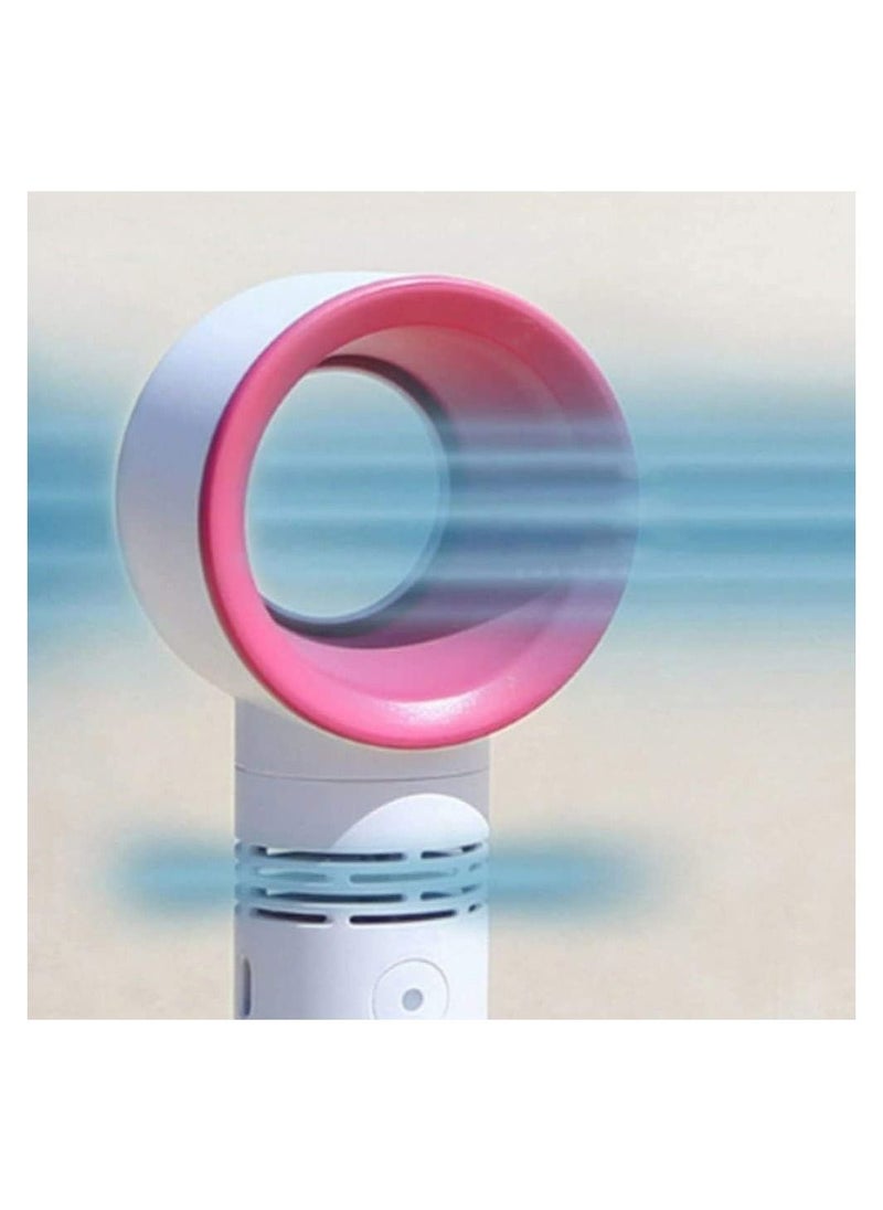 JOLLITY LLC - Portable Fan USB Rechargeable Bladeless Fan Handheld Mini Cooler No Leaf Handy Fan With 3 Fan Speed Level LED Indicator - Image 1
