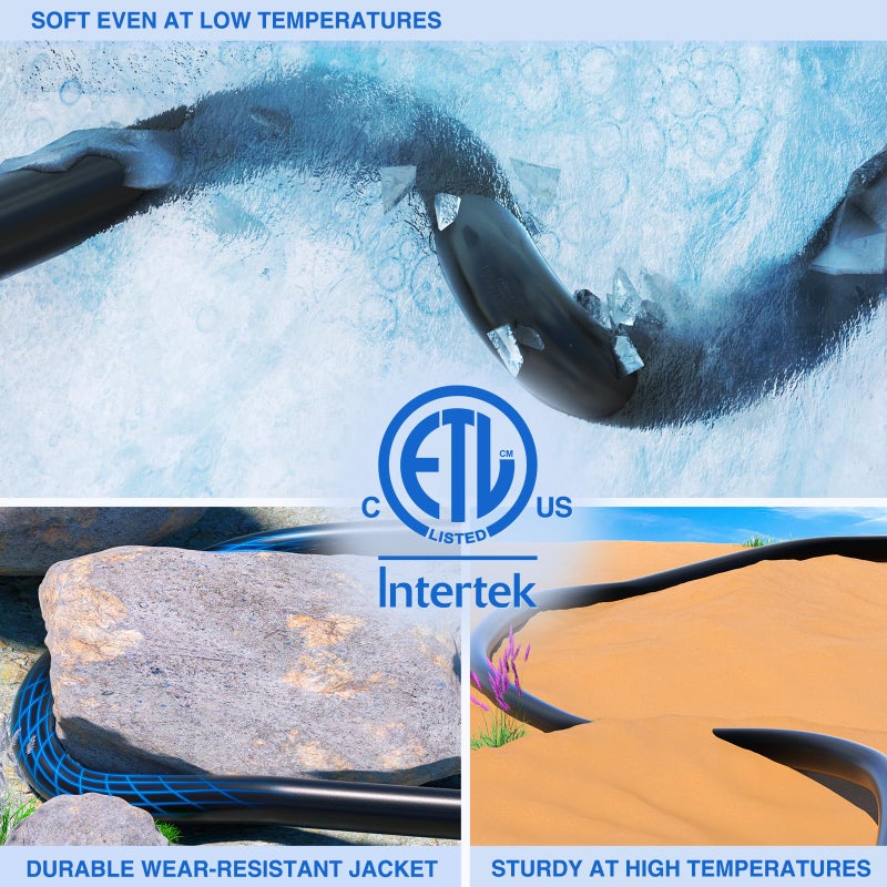 Nilight 50 Amp 15FT Generator Extension Cord 250V 12500Watt Heavy Duty 6/3+8/1 Gauge Pure Copper STW Wire UL Listed 4 Prong 14-50P SS2-50R&CS6364 Twist Lock for RV Camper Outdoor Use - Image 5