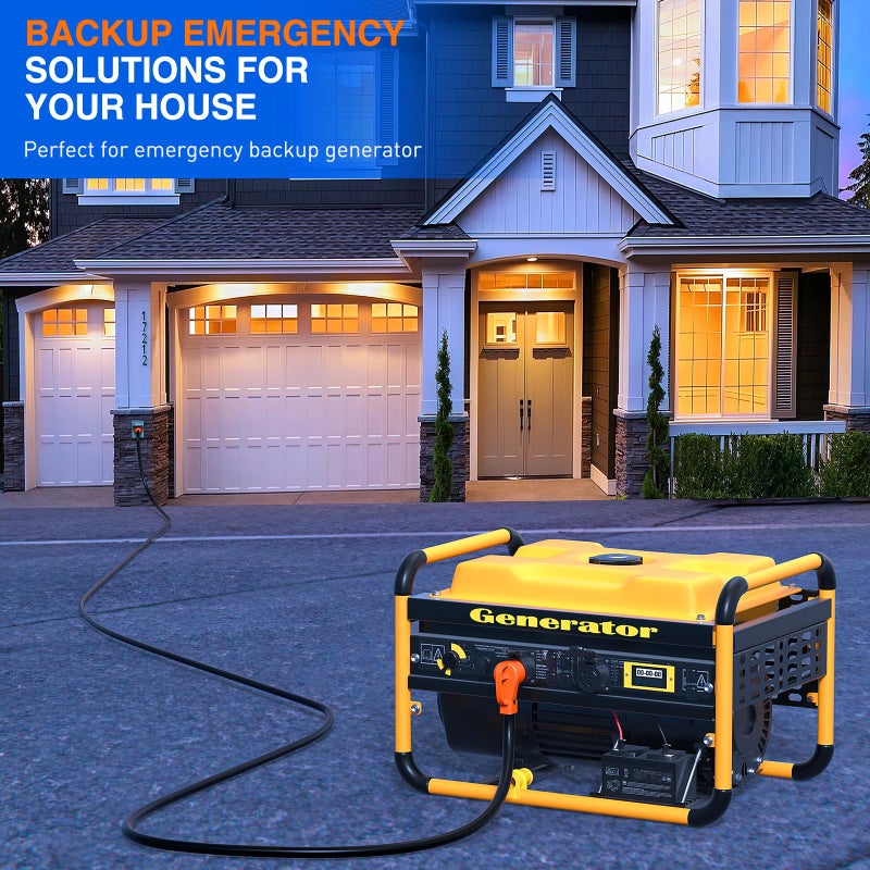 Nilight 50 Amp 15FT Generator Extension Cord 250V 12500Watt Heavy Duty 6/3+8/1 Gauge Pure Copper STW Wire UL Listed 4 Prong 14-50P SS2-50R&CS6364 Twist Lock for RV Camper Outdoor Use - Image 3