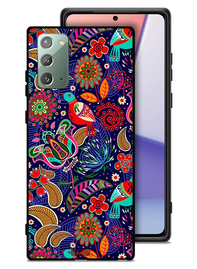 Tolwak Samsung Galaxy Note 20 4G Protective Case Cover Birds And Floral Pattern - Image 1