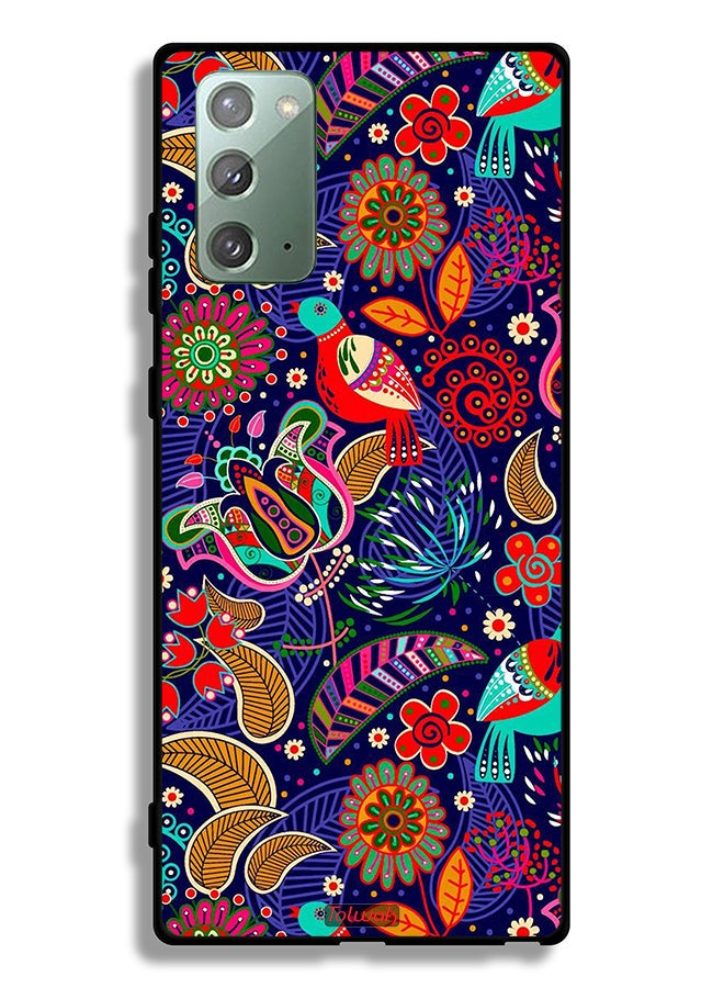 Tolwak Samsung Galaxy Note 20 4G Protective Case Cover Birds And Floral Pattern - Image 2