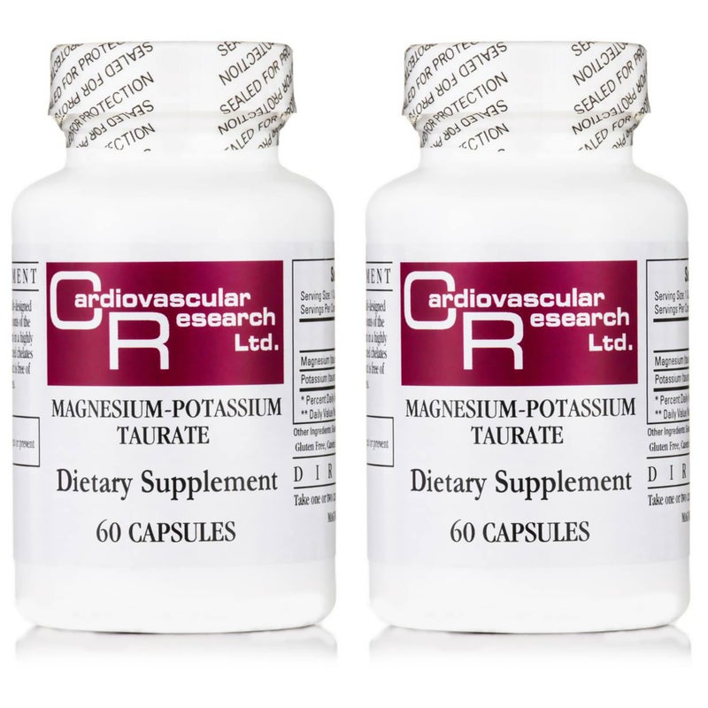Cardiovascular Research بحث القلب والأوعية الدموية ماغنيسيوم بوتاسيوم تورات براءة اختراع قيد الانتظار 60 كبسولة نباتية × 2 زجاجات