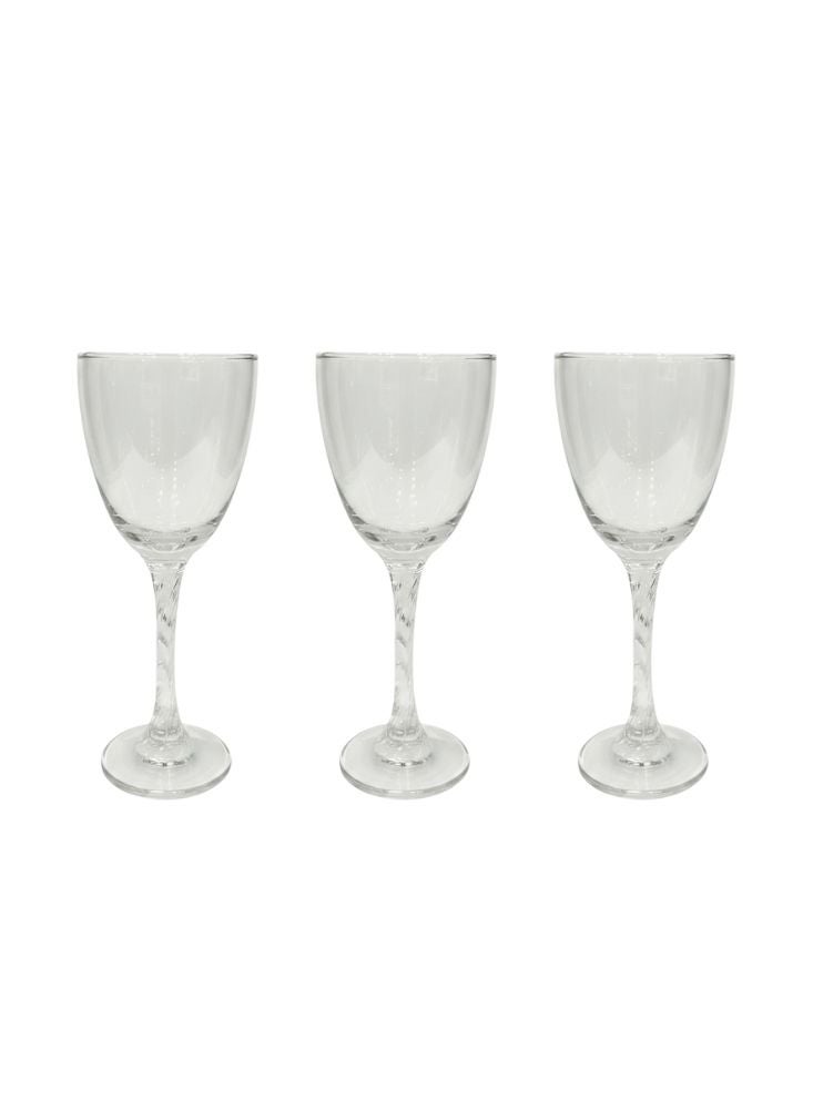 بريميم ثلاث كؤوس نبيذ أوروبية بسيطة – تصميم شفاف أنيق لجميع المناسبات - Image 1