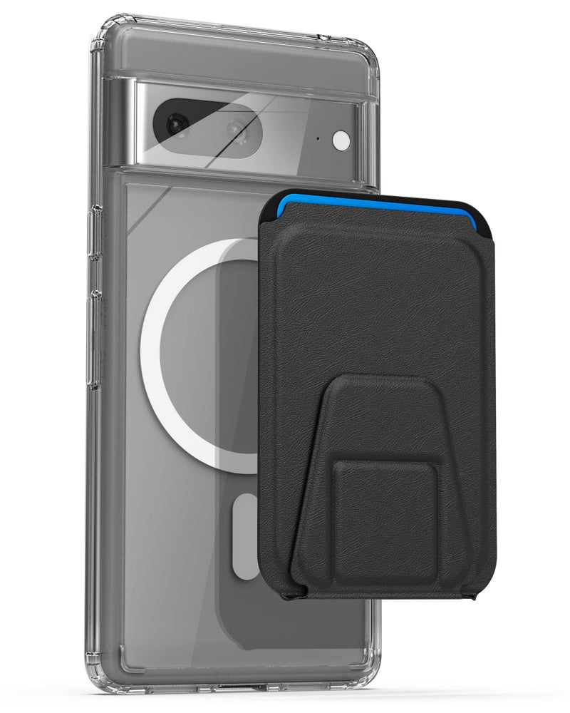 ENCASED Magnetic Wallet Designed for Google Pixel 7 Case with Card Holder Compatible with MagSafe Clear - Image 2