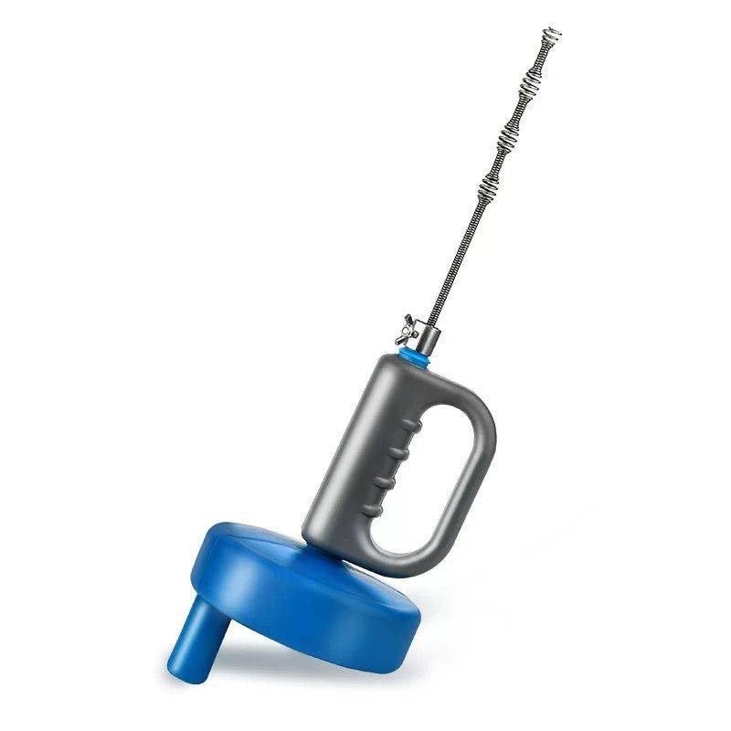 Generic Manual Toilet Drain Cleaner Spring Tool Blue upgrade 