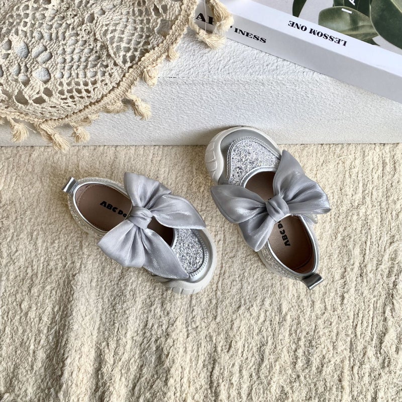 Girl'S Leather Shoes 2025 Spring New Children'S Bow Mary Jane Princess Shoes Little Girl'S Shiny Soft Sole Shoes - Image 4