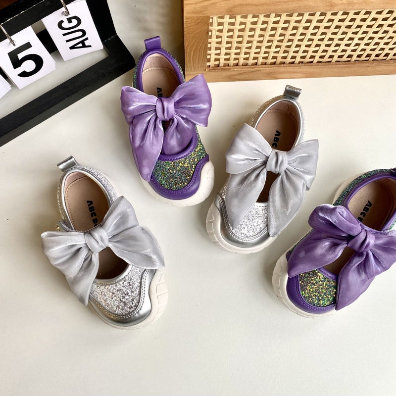Girl'S Leather Shoes 2025 Spring New Children'S Bow Mary Jane Princess Shoes Little Girl'S Shiny Soft Sole Shoes - Image 2