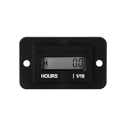 Runleader Digital LCD Hour Meter, DC 4.5V to 90V, Total Hours Resettable, Use for ZTR Lawn Mower Tractor Generator Golf cart Club car Scrubber Marine ATV Motor Compressor and Other Powered Equipment - Image 1