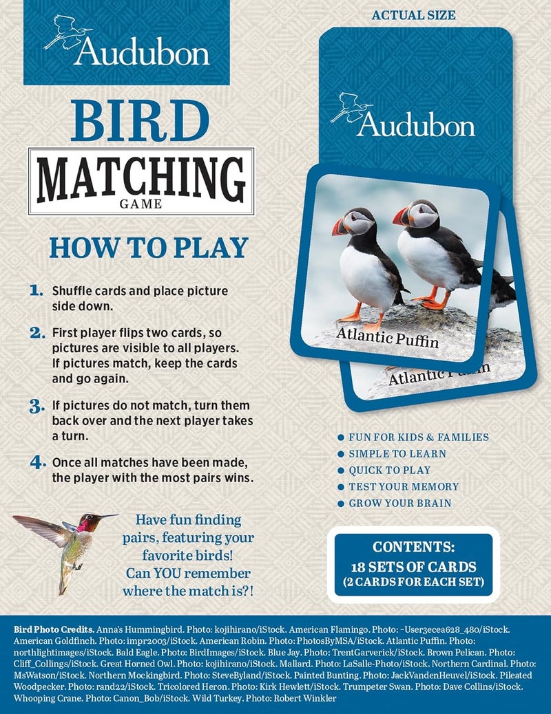 MasterPieces Officially Licensed Audubon Picture Matching Card Game for Kids and Families - Image 3