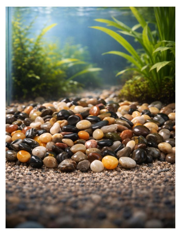 vsell24 10kg Decorative Natural River Pebbles 1–2cm Mixed Color Stones for Garden, Vase, Aquarium, Plant Pots & Home Décor - Image 2