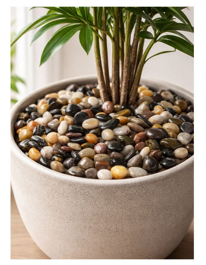 vsell24 10kg Decorative Natural River Pebbles 1–2cm Mixed Color Stones for Garden, Vase, Aquarium, Plant Pots & Home Décor - Image 3