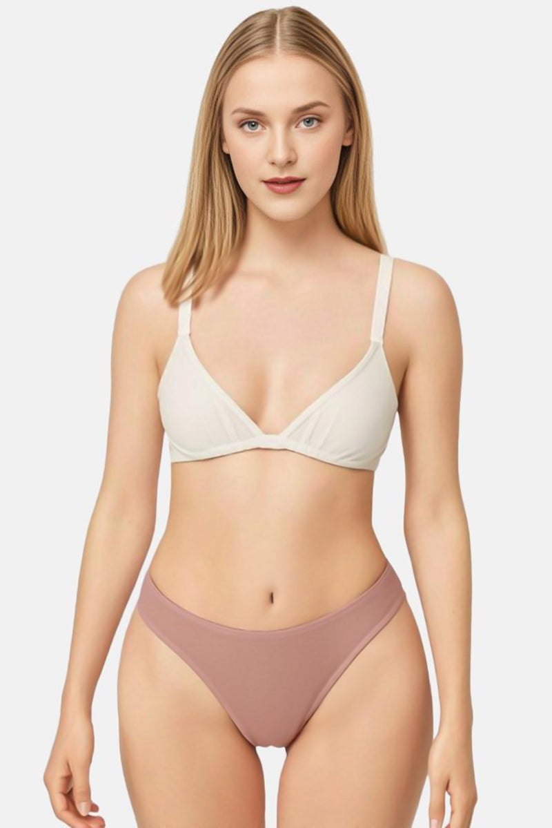 Aerie Women Plain Bikini Bottom, Taupe  - Image 1