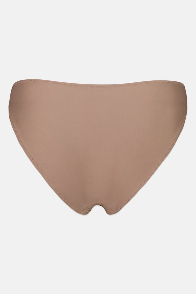 Aerie Women Plain Bikini Bottom, Taupe  - Image 3