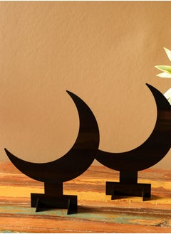 Set of 2 Acrylic Decor Stands in Ramadan Crescent Shape