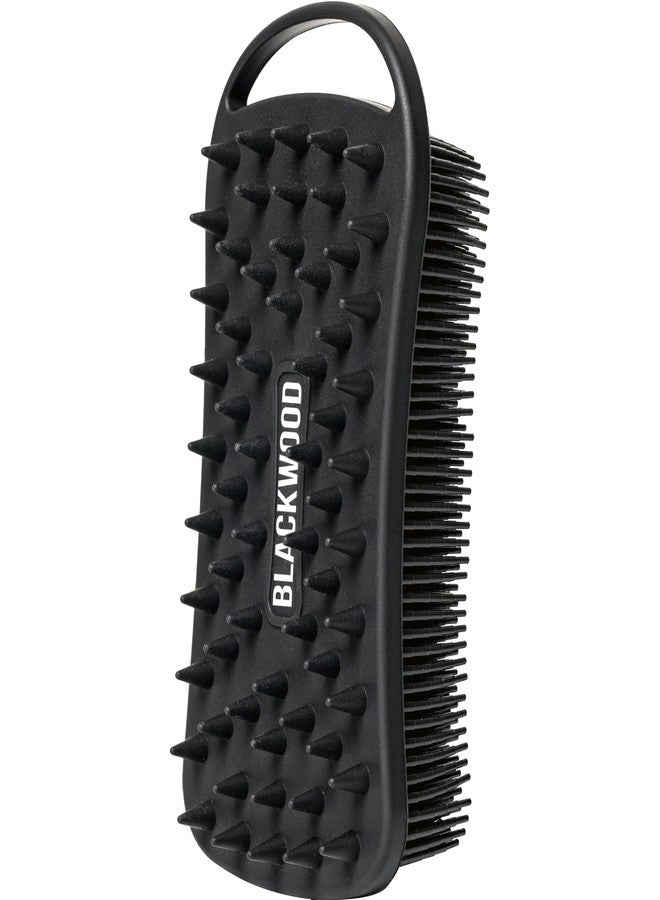 Blackwood For Men Double Duty Beard & Body Scrubber - Dual-Sided Men's Shower Tool - Handheld Body Wash Brush with Long Soft Silicone Bristles for Deep Cleaning - Short Exfoliating Tips for Beard Care - Image 1