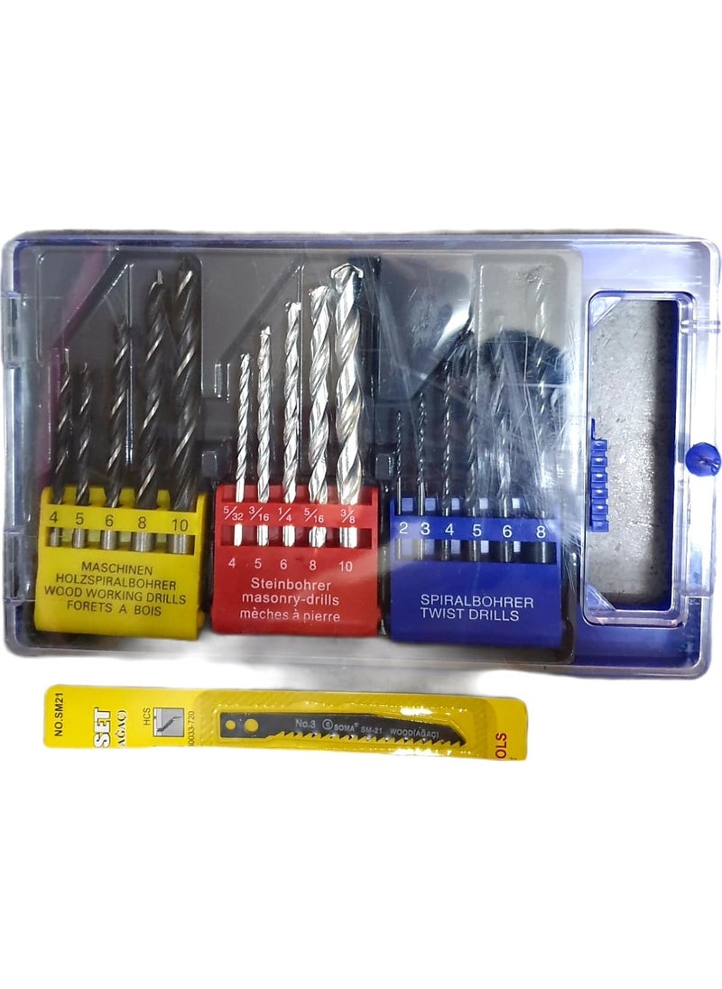 asafyapı market Drill Bit 16 Pieces Soma Decoupage Bit For Wall Wooden Iron 
