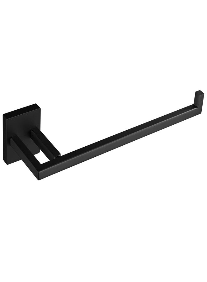 APLusee Matte Black Hand Towel Holder, 304 Stainless Steel Towel Holder for Bathroom Wall Mounted - Image 1