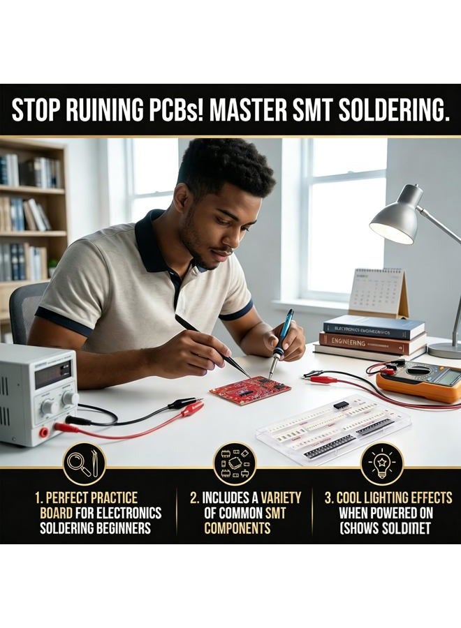 Gikfun DIY SMD SMT Welding Practice Soldering Skill Training Board NE555 CD4017 Water Flowing Led DIY Kit EK1885 - Image 4