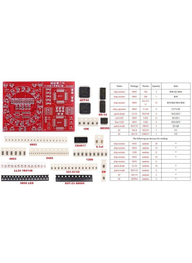 Gikfun DIY SMD SMT Welding Practice Soldering Skill Training Board NE555 CD4017 Water Flowing Led DIY Kit EK1885 - Image 3