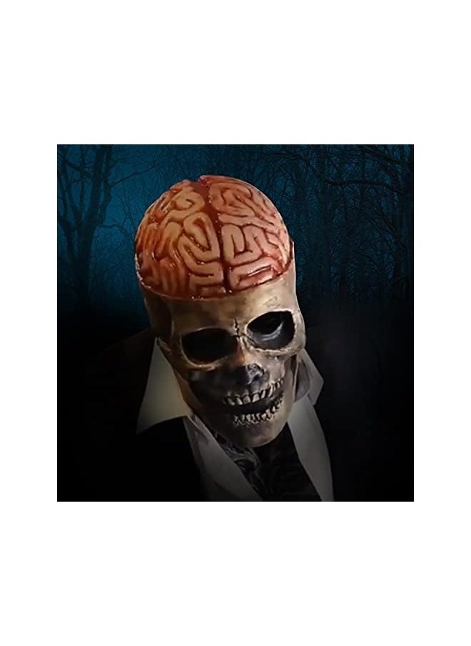 Full Head Skull Mask with Movable Jaw, Halloween Scary Mask, Head Realistic Latex Mask  - Image 4