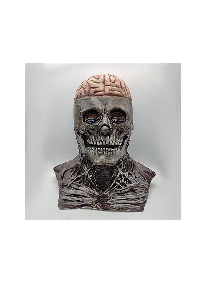 Full Head Skull Mask with Movable Jaw, Halloween Scary Mask, Head Realistic Latex Mask  - Image 5