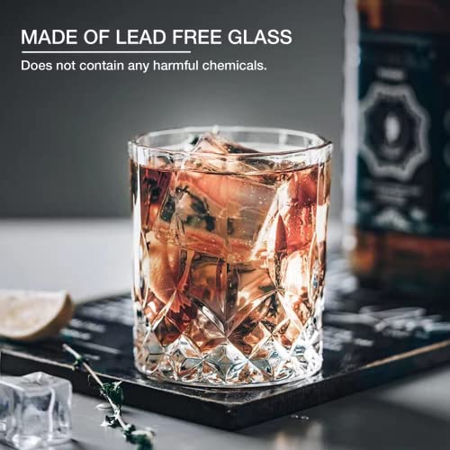 Qipecedm Drinking Glasses, 8 Piece Crystal Glass Cups, Mixed Glassware Set, 4 pcs Crystal Old Fashioned 11oz Highballs and 4 pcs 11oz Whiskey Glasses, Great for Cocktail, Whisky and other Beverages - Image 5